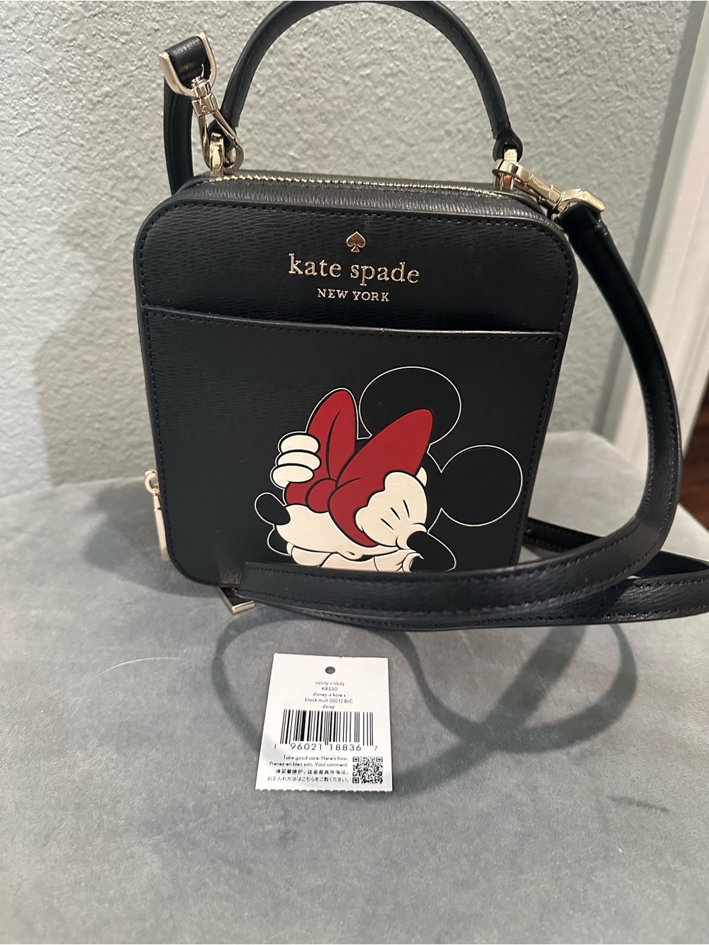 Kate Spade X Black Minnie Mouse Vanity Crossbody - Picture 2 of 5